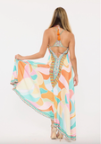 700 Pink Halter Dress
