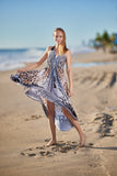 693 Black and white Halter dress