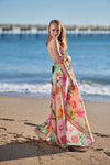 695  Halter ombre blush  hawaii dress