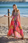 682  Halter Multicolor animal print halter dress
