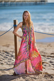 682 Halter floral dress. Dream colors!