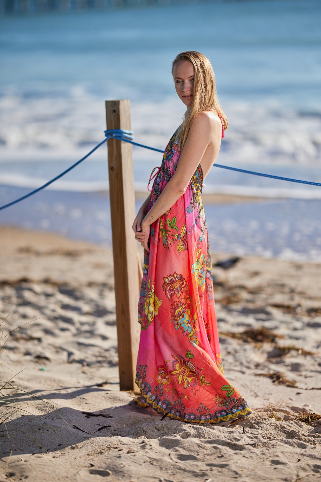 682 Halter floral dress. Dream colors! – Ranee's