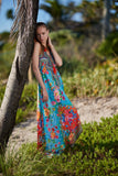 656 Halter floral halter dress