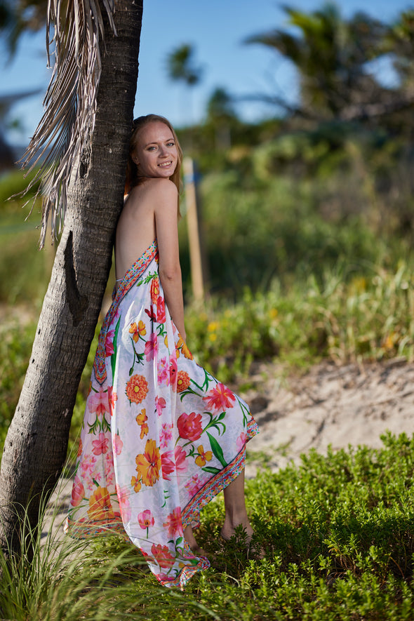 694 white Halter dress