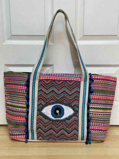 Colorful Evil Eye Tote  NEW ARRIVAL