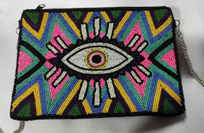 Multicolor Eye Messenger Bag