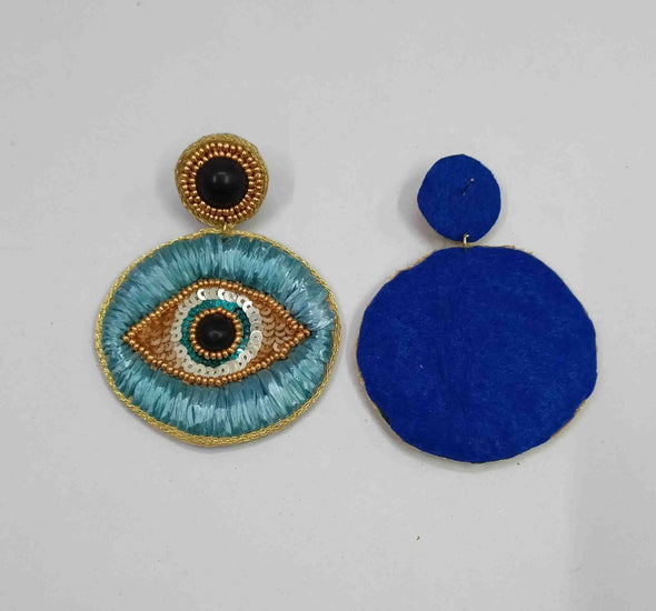 Bohemian Statement Beaded Evil Eye Earrings