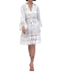 1441 White Long Sleeve Dress