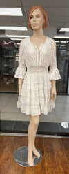 #2650 Beautiful Lace White Cotton Dress - NEW ARRIVAL