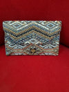 Beaded clutch, natural elements, beads, stones- hand made.